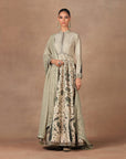 Green - Ivory Anarkali Set | Muraqqa