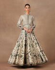 Green - Ivory Anarkali Set | Muraqqa