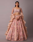 Peach Godet Skirt Set