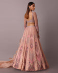 Peach Godet Skirt Set
