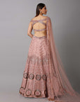 Pink And Rose Gold Lehenga Set