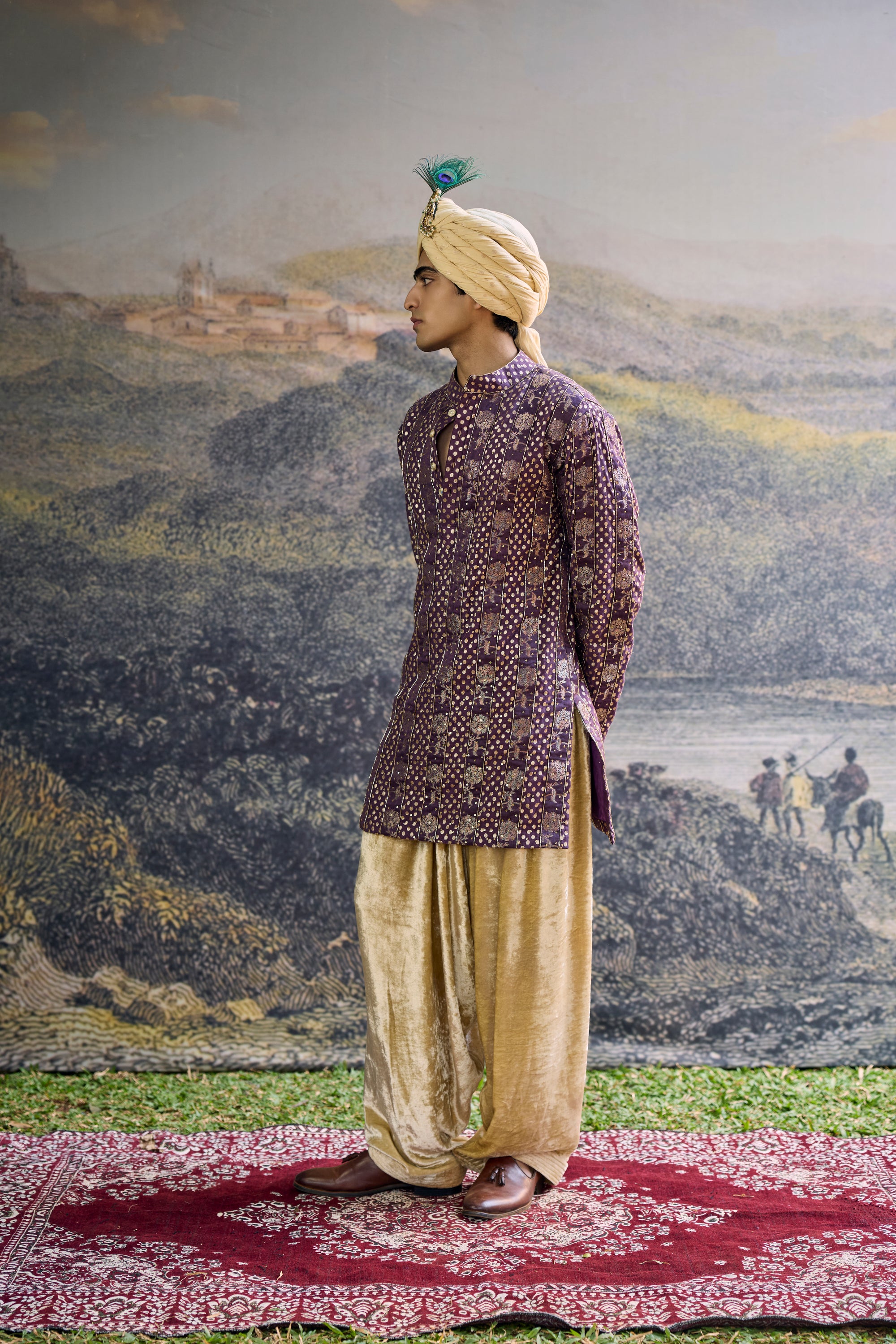 Baijanti Brocade Kurta Set