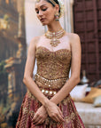 Arunima Lehenga Set with Chhavi Jaal Veil