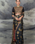 Indigo Blue Saree Set | Baroda
