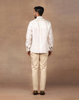 Ivory Embroidered Shirt | Muraqqa
