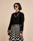 Noir Chevron Skirt Set