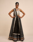 Ivory - Black Skirt Set