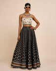 Ivory - Black Skirt Set