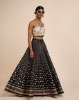 Ivory - Black Skirt Set