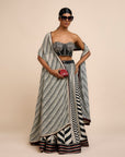 Ivory Chevron Corset Skirt Set