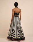 Ivory Chevron Corset Skirt Set
