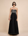 Noir Corset Maxi Dress