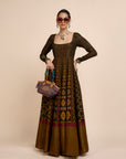 Metallic Ochre Anarkali