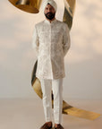 Mother Of Pearl Long Bandhgala Set