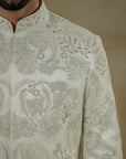 Mother Of Pearl Long Bandhgala Set