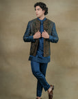 Teal & Brown Short Jacket