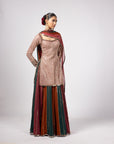 Jade Green Kurta Lehenga Pants Set