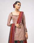 Jade Green Kurta Lehenga Pants Set