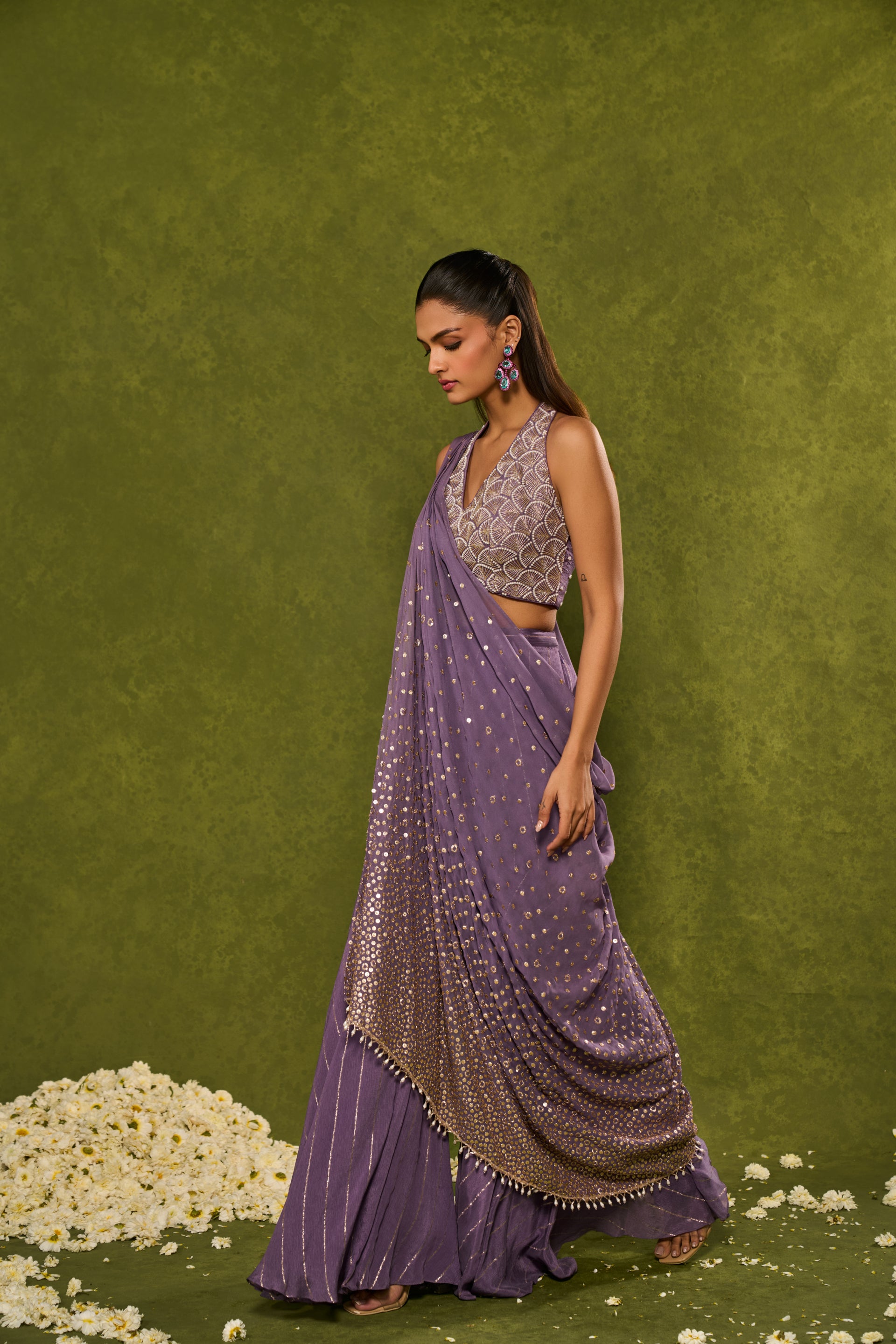 Hunar Drape Dupatta With Pants
