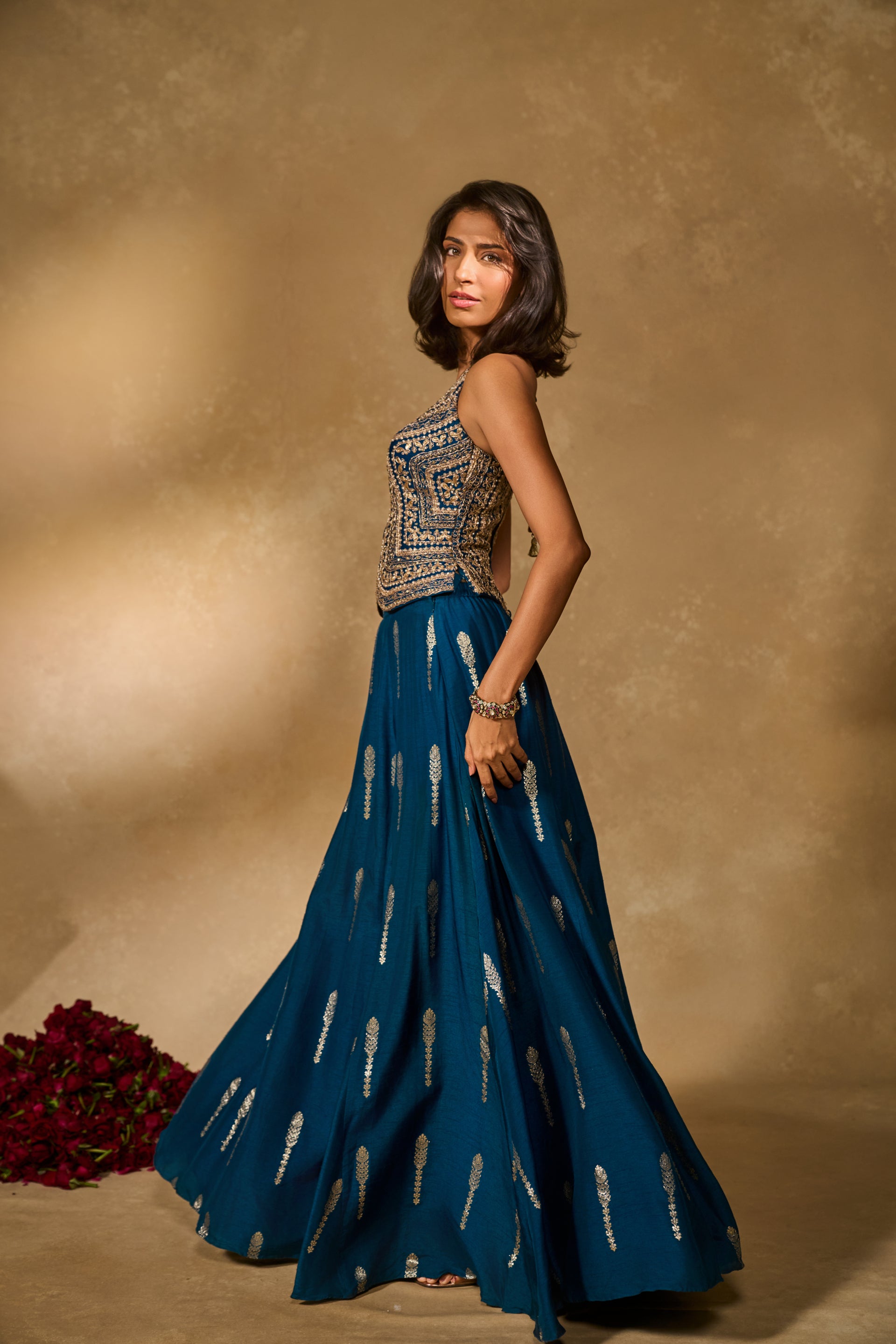 Amal Lehenga In Blue
