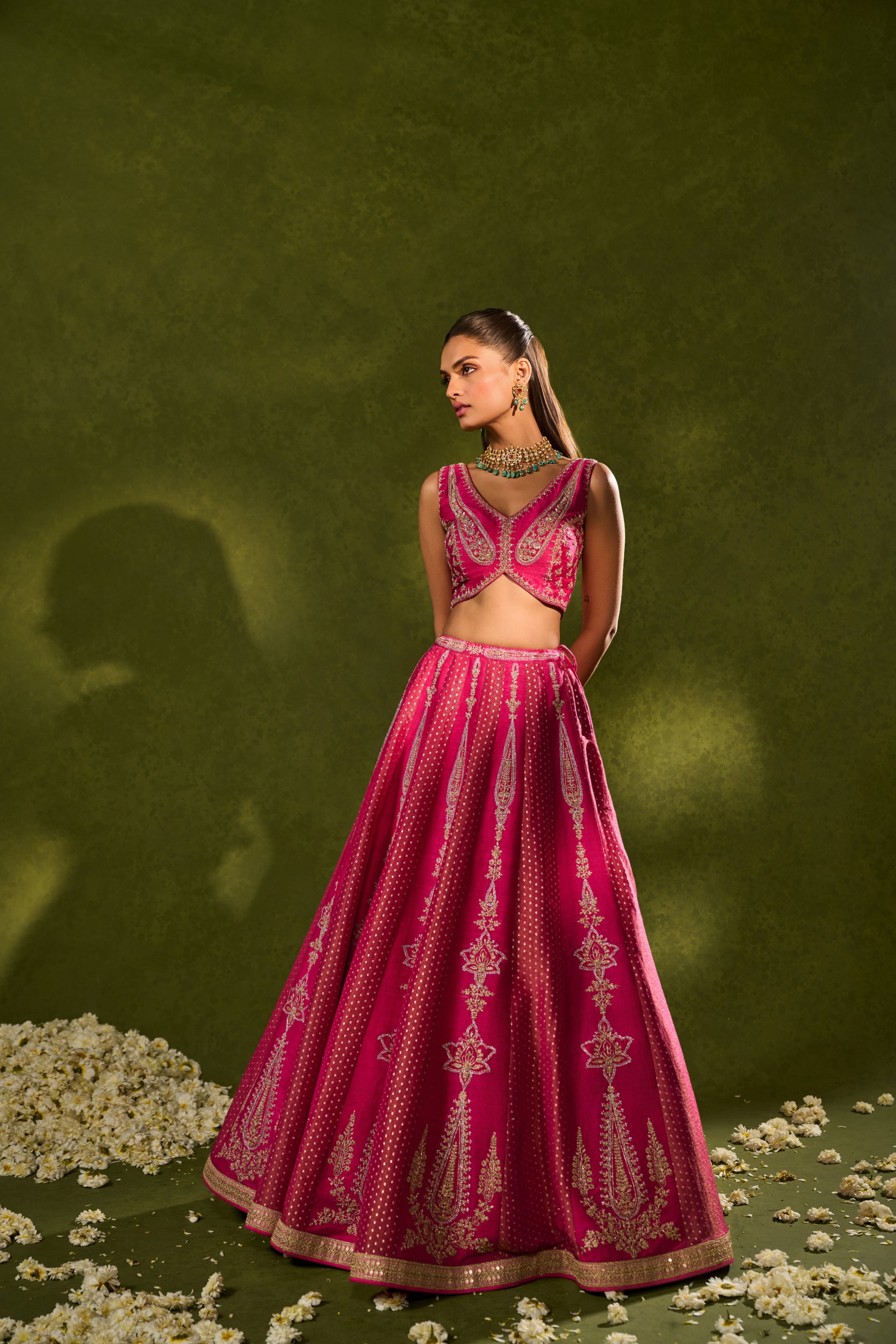 Ambi Brocade Lehenga