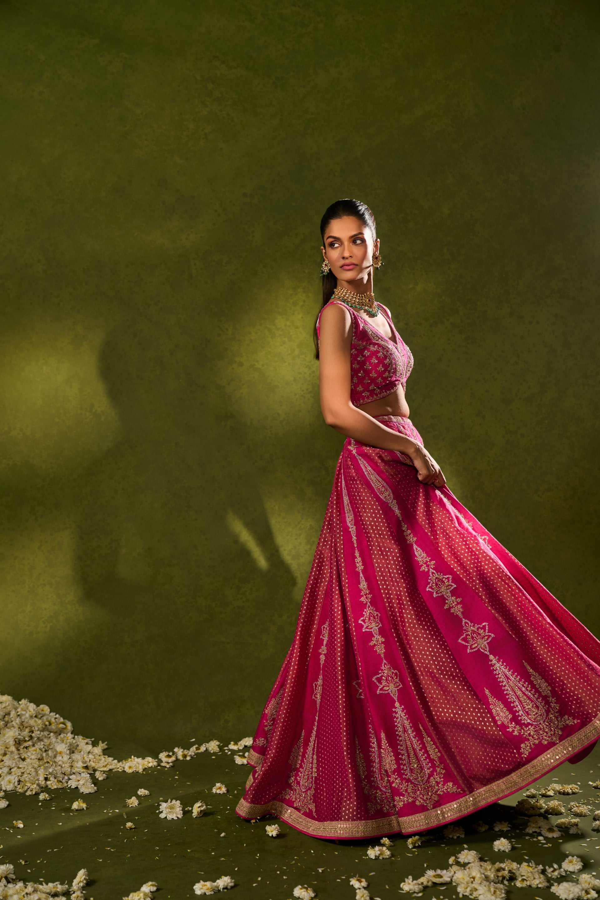 Ambi Brocade Lehenga