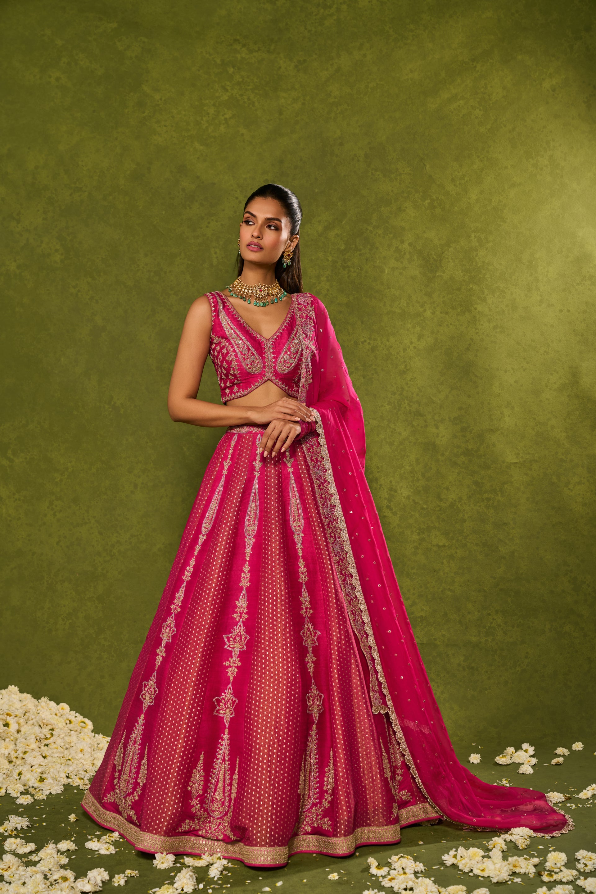 Ambi Brocade Lehenga
