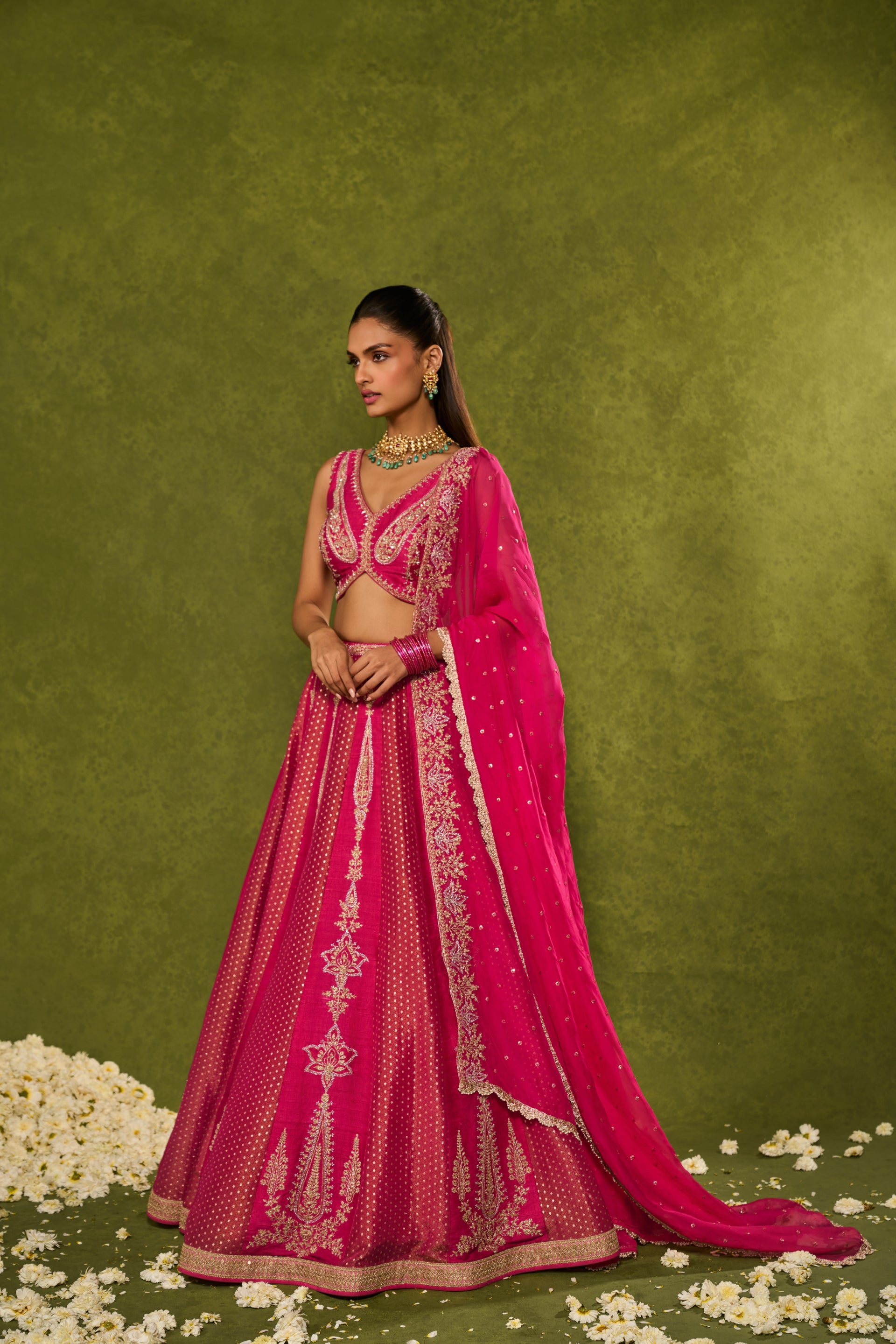 Ambi Brocade Lehenga