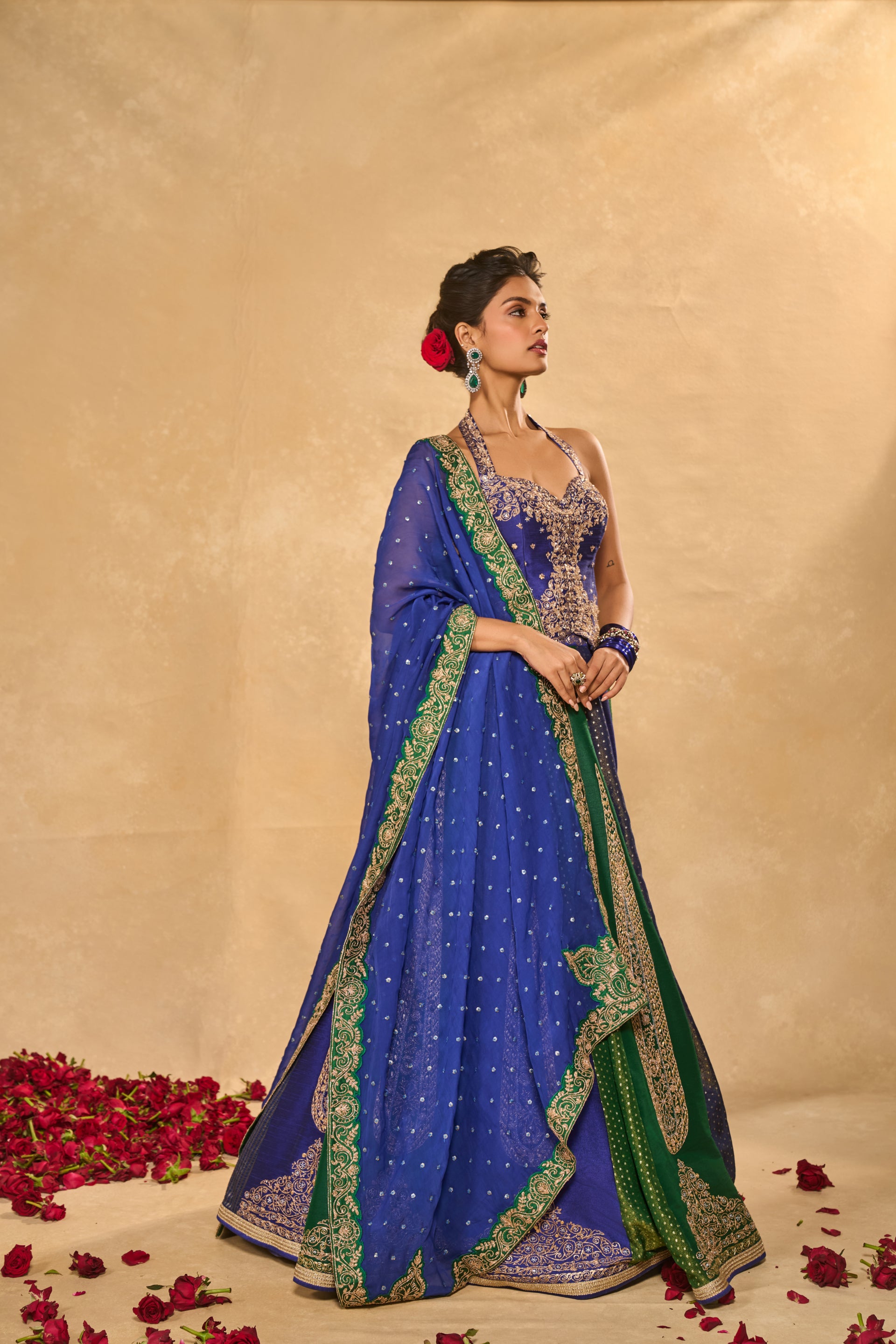 Blue Naina Lehenga