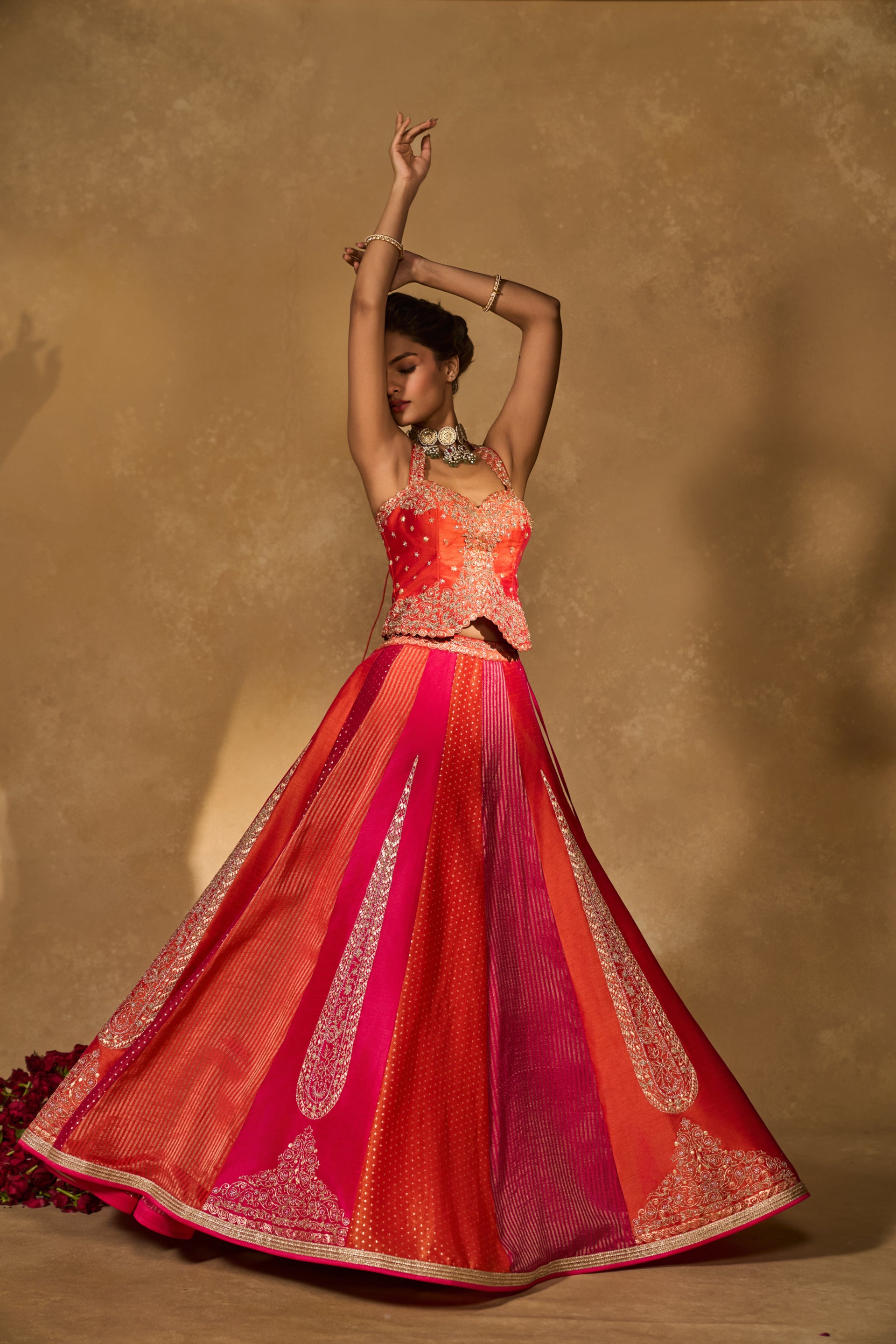 Orange Naina Lehenga