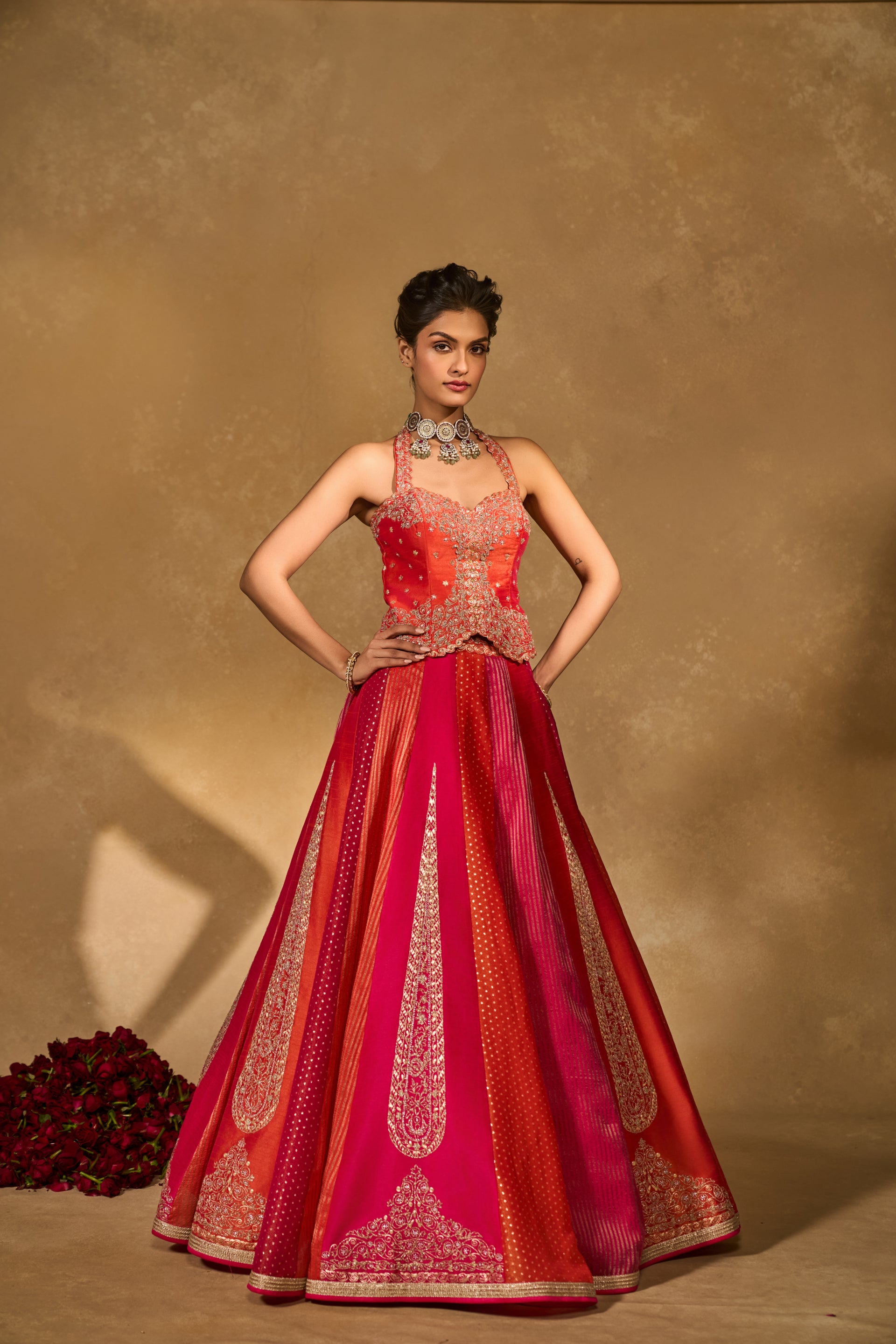 Orange Naina Lehenga