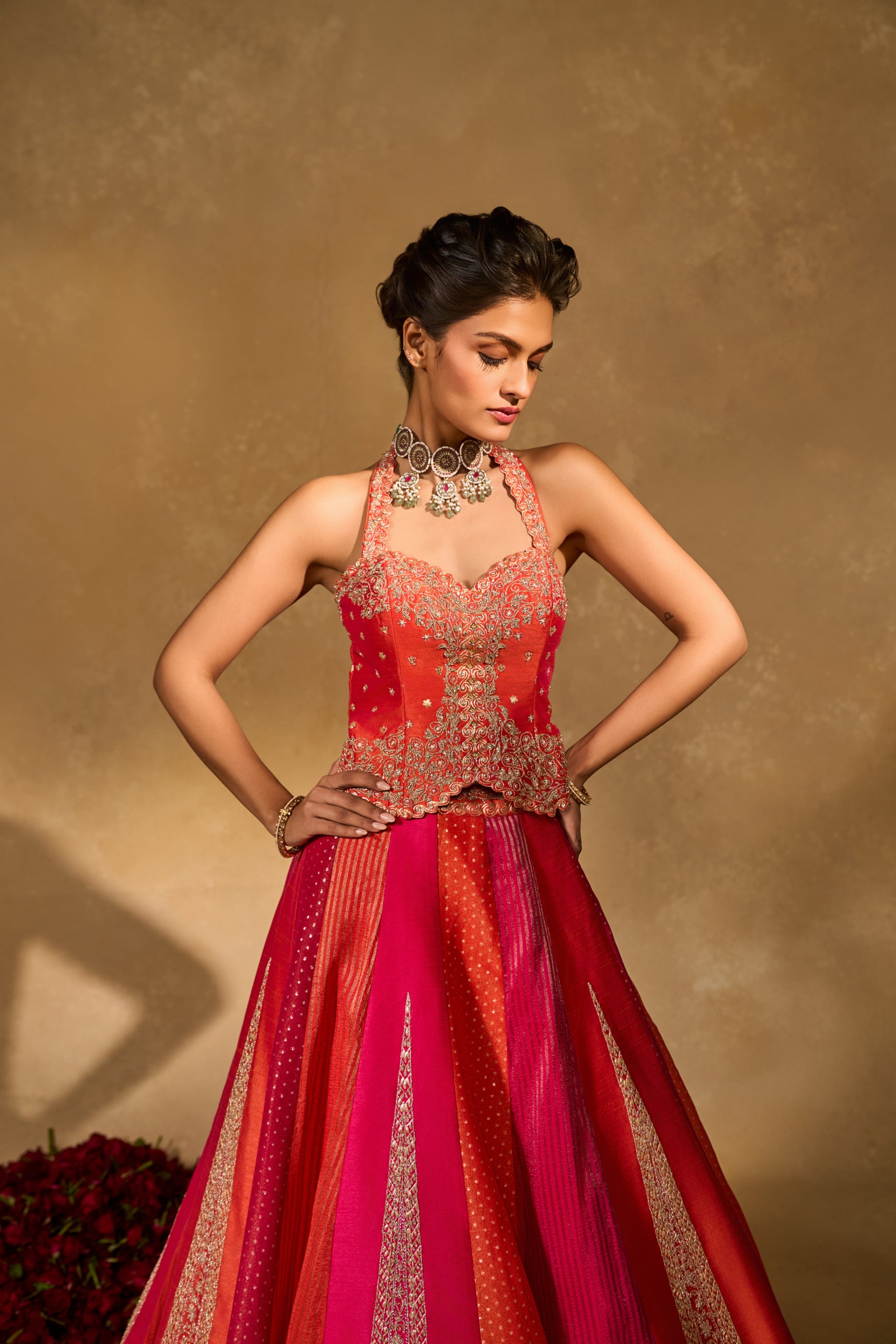 Orange Naina Lehenga