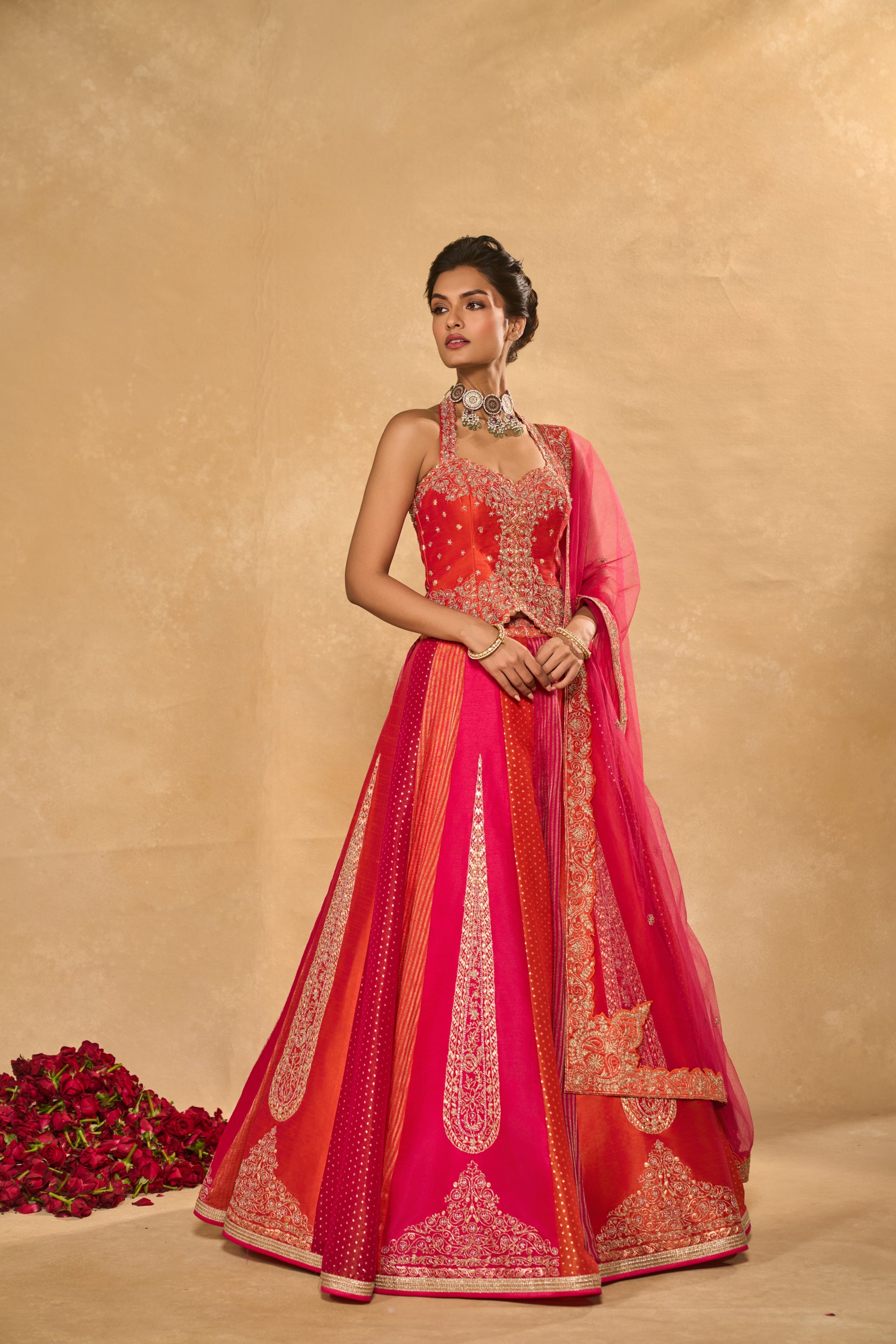 Orange Naina Lehenga