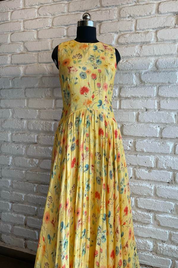 Floral Waistdrop Maxi Dress