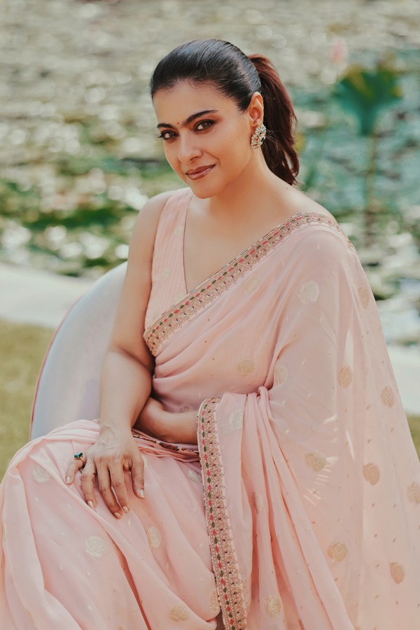 Peach &amp; Gold Organza Saree