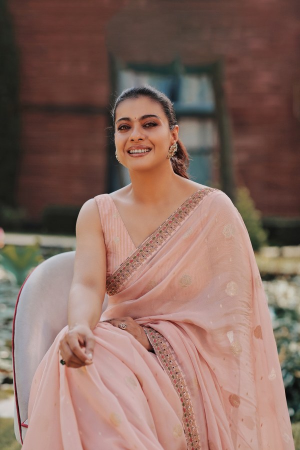 Peach &amp; Gold Organza Saree