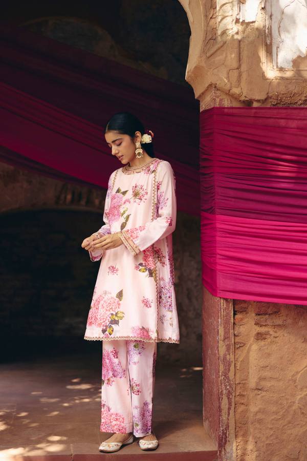 Peach Floral Coord Set