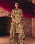 Grey Peacock Kurta – Pant Set with Dupatta
