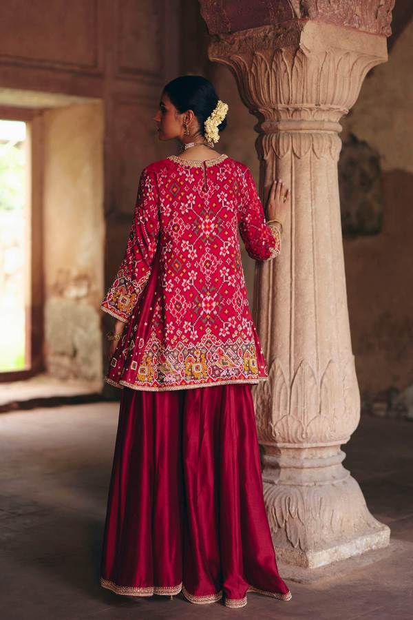 Red Patola Kurta – Sharara