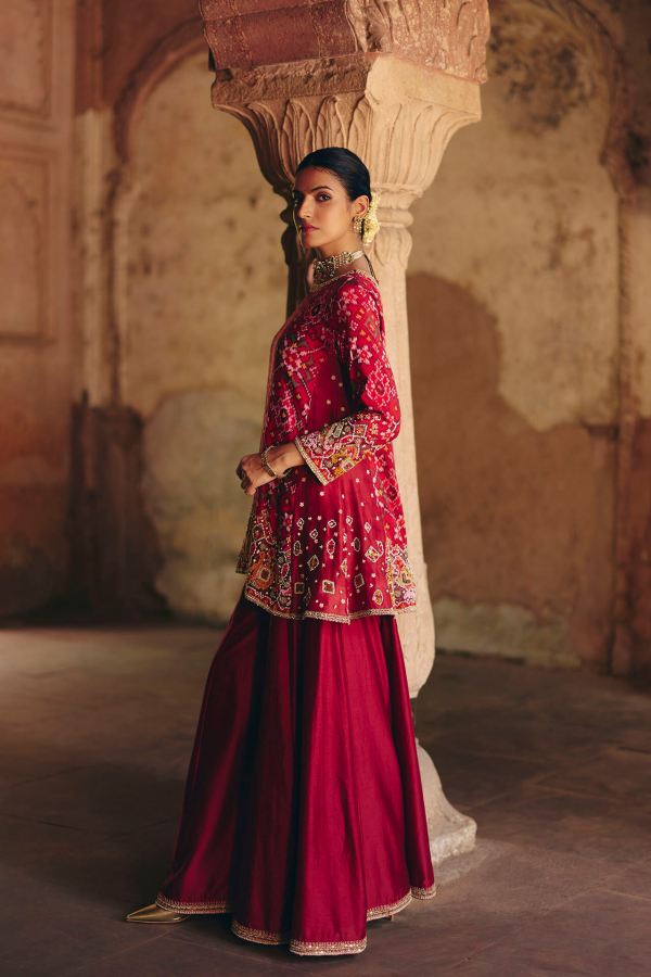 Red Patola Kurta – Sharara