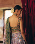 Ivory & Green Patola Lehenga