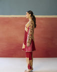Rosa Bandhani Kurta