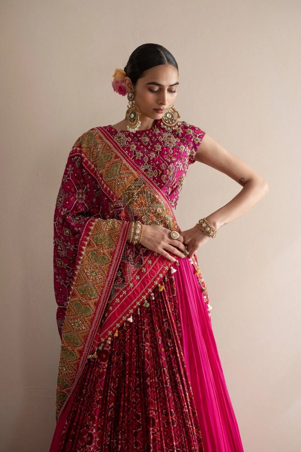 Pink Heritage Patola lehenga