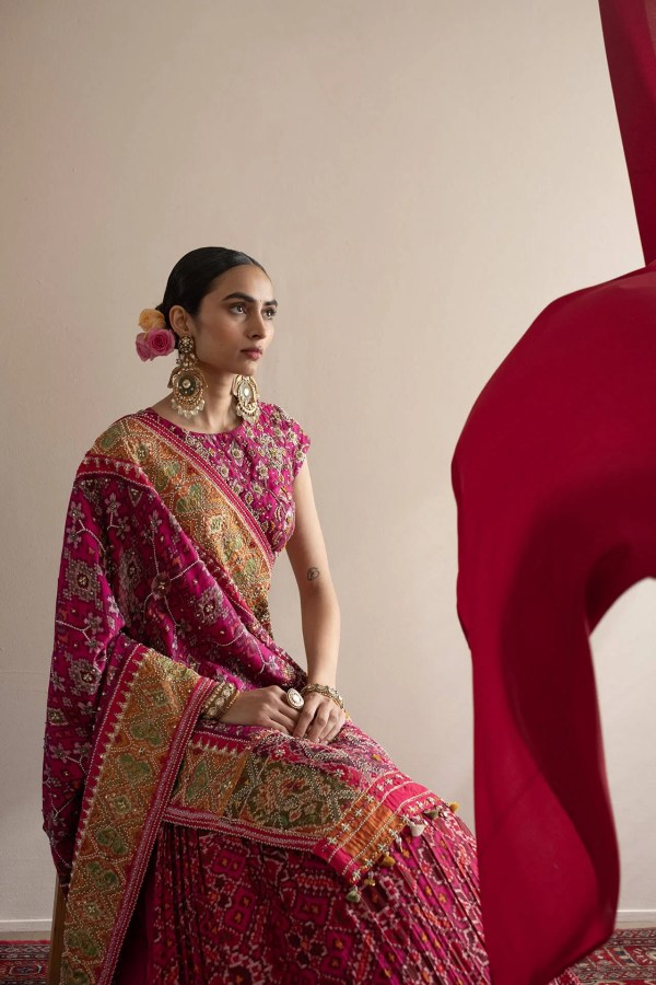 Pink Heritage Patola lehenga