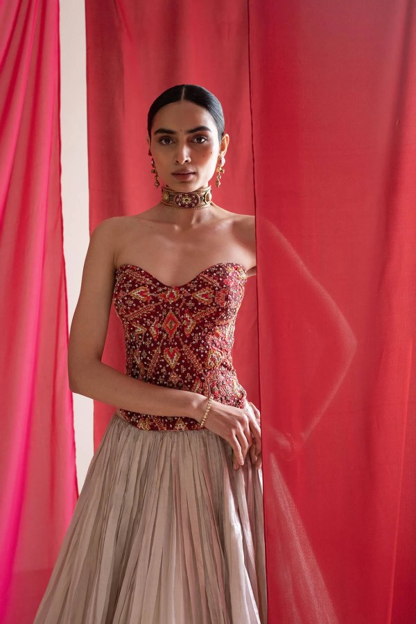 Patola Corset Lehenga
