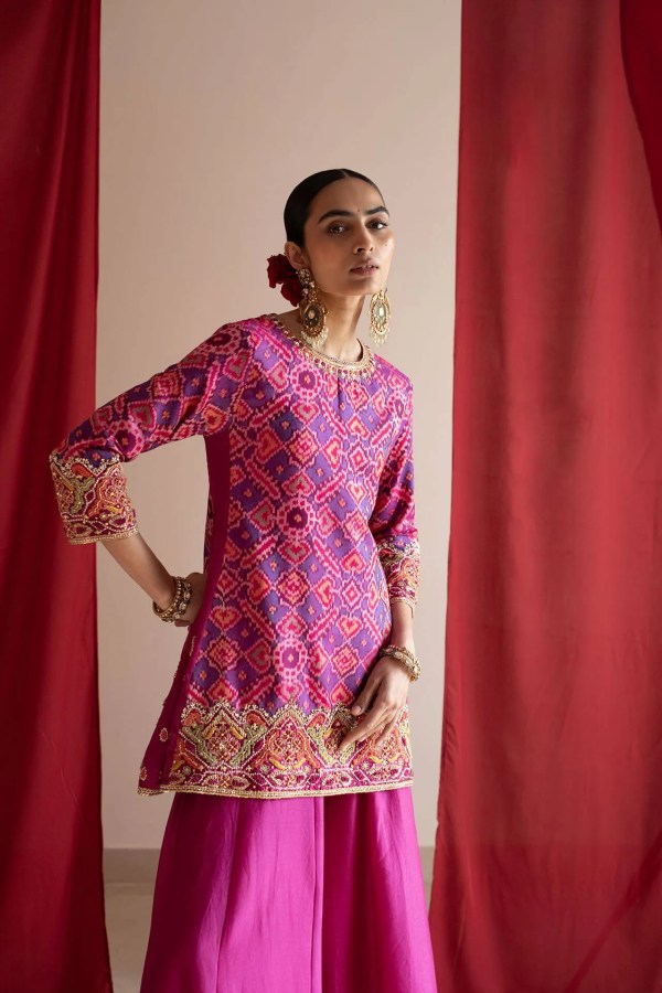 Purple Patola Kurta