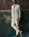 Nehrav Short Open Jacket, Kurta & Pant Set