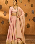 Baby Pink Mandarin Sky Lehenga Set