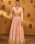 Baby Pink Mandarin Sky Lehenga Set
