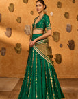 Green Totem Line Lehenga  Set